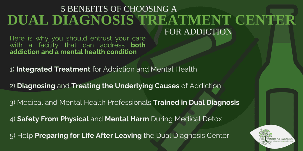 5 Benefits of Choosing a Dual Diagnosis Treatment Center for Addiction Infographic
