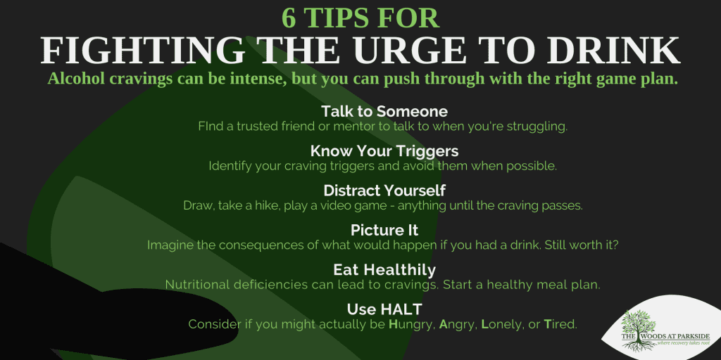 6 Tips for Fighting The Urge to Drink Infographic
